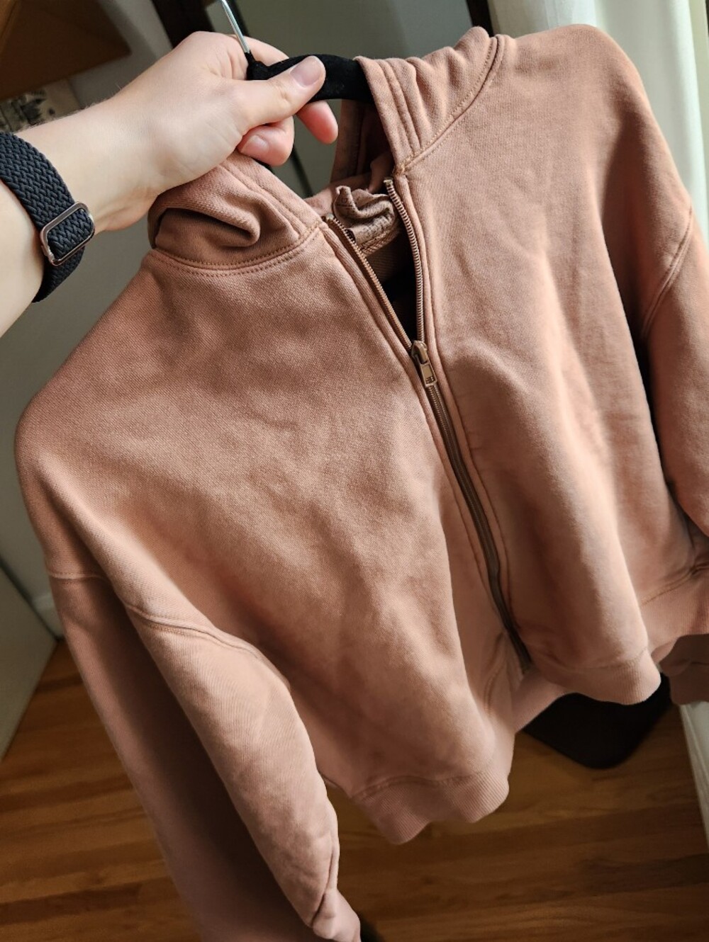 SKIMS pink zip up hoodie size medium - Picture 5 of 5